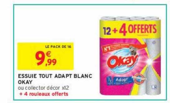 essuie tout adapt blanc okay