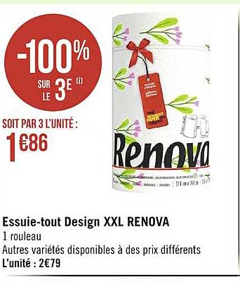 essuie-tout design xxl renova