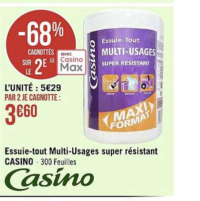 essuie-tout multi-usages super résistant casino