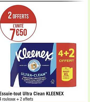 essuie-tout ultra clean kleenex