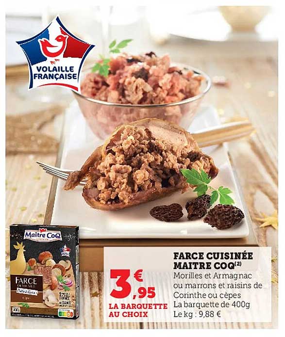 farce cuisinée maître coq