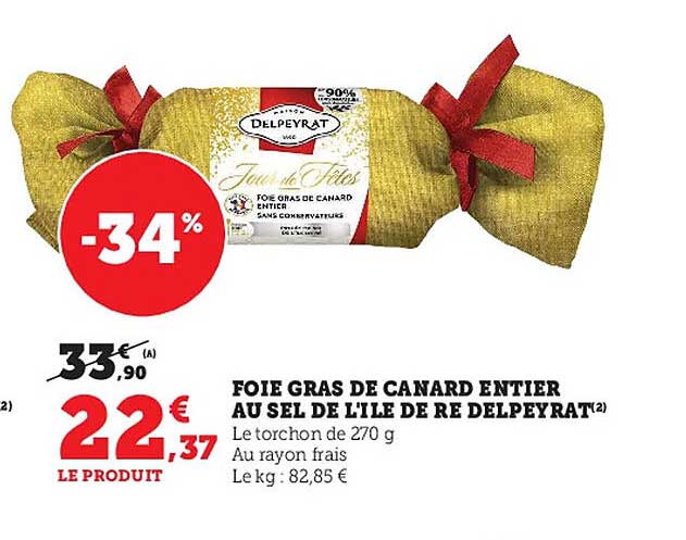 foie gras de canard entier au sel de l'île de ré delpeyrat