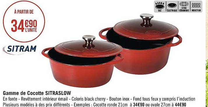 gamme de cocotte sitraslow sitram