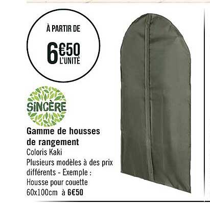 Gamme De Housses De Rangement Sincère
