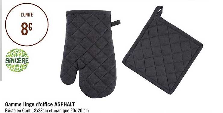 gamme linge d'office asphalt sincère