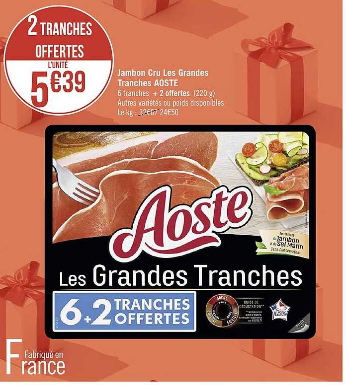 jambon cru les grandes tranches aoste