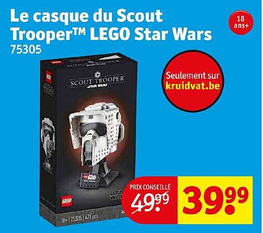 le casque du scout trooper lego star wars