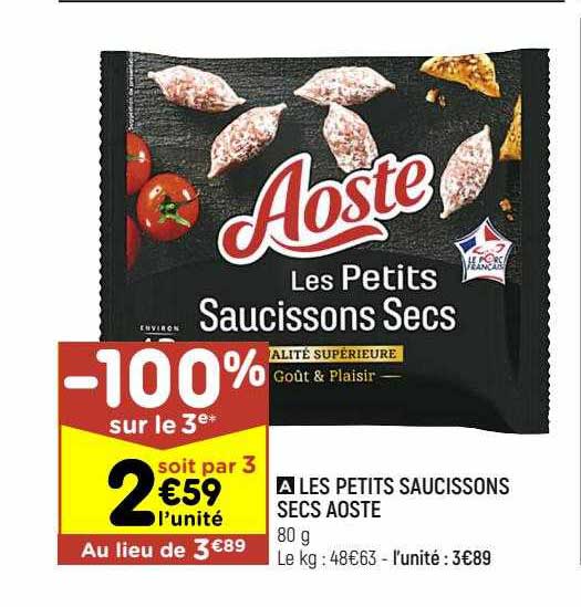 Les Petits Saucissons Secs Aoste