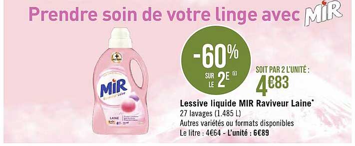 Lessive Liquide Mir Raviveur Laine