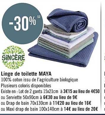 Linge De Toilette Maya Sincère