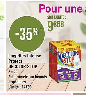 lingettes intense protect decolor stop