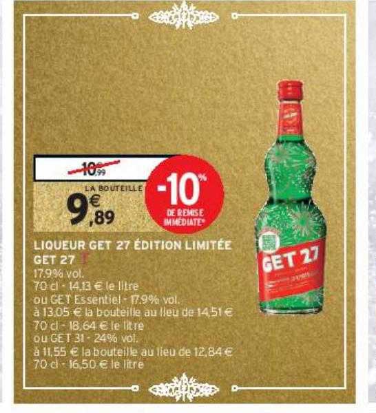 Liqueur Get 27 édition Limitée Get 27