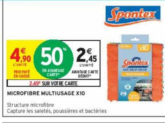 Microfibre Multiusage X10 Spontex