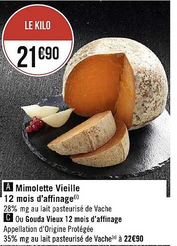 mimolette vieille 12 mois d'affinage