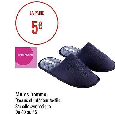 Mules Homme Bronzini