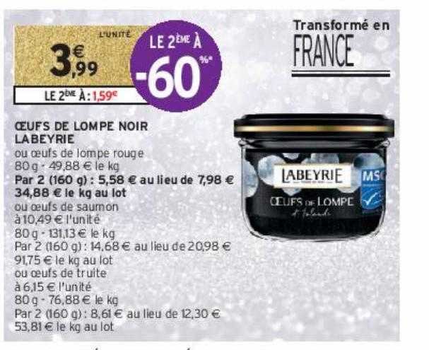 œufs de lompe noir labeyrie