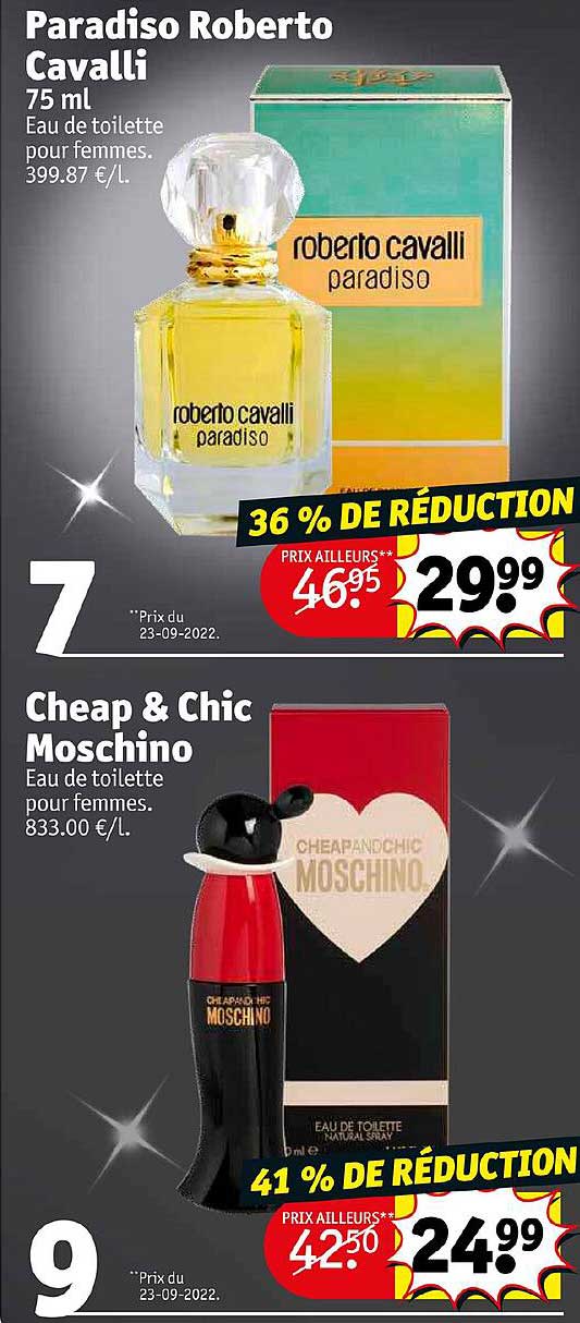 paradiso roberto cavalli, cheap & chic moschino