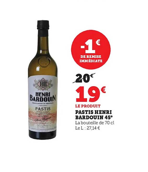 pastis henri bardouin 45°