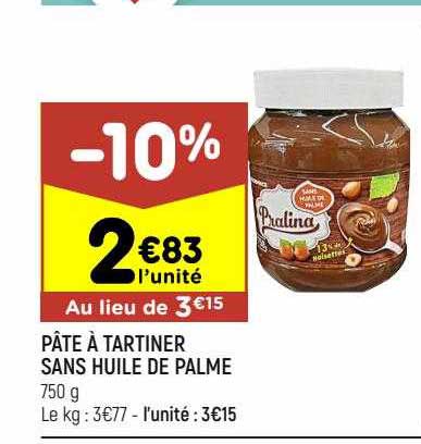 Pâte à Tartiner Sans Huile De Palme