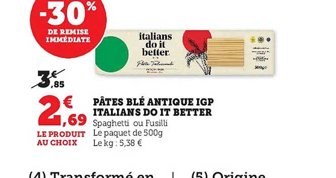 pâtes blé antique igp italians do ti better