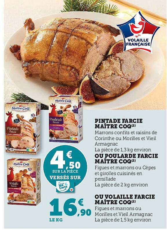 pintade farcie maître coq ou poularde farcie maître coq ou volaille farcie maître coq