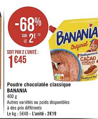 poudre chocolatée classique banania