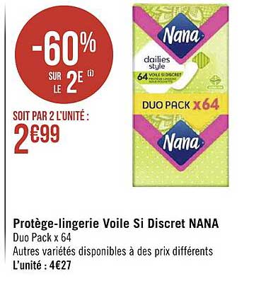 protège-lingerie voile si discret nana