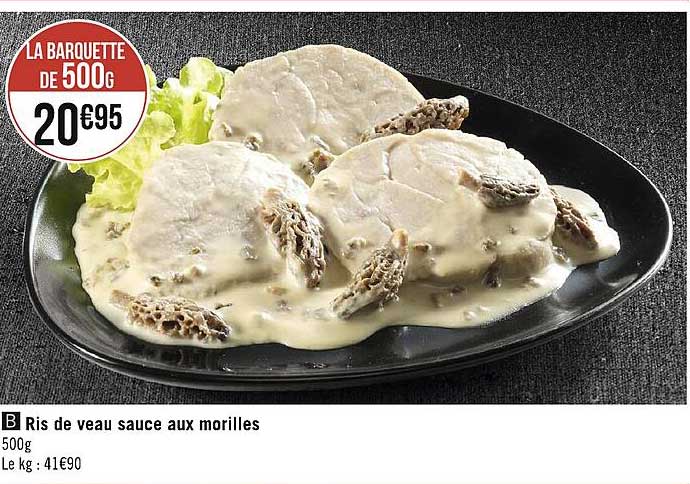 ris de veau sauce aux morilles