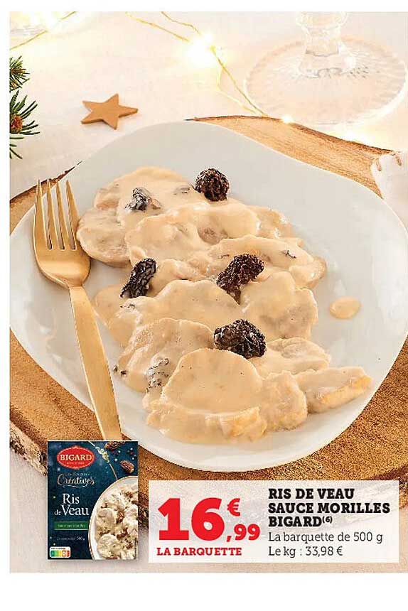 ris de veau sauce morilles bigard