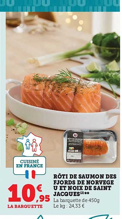 Rôti De Saumon Des Fjords De Norvège U Et Noix De Saint Jacques