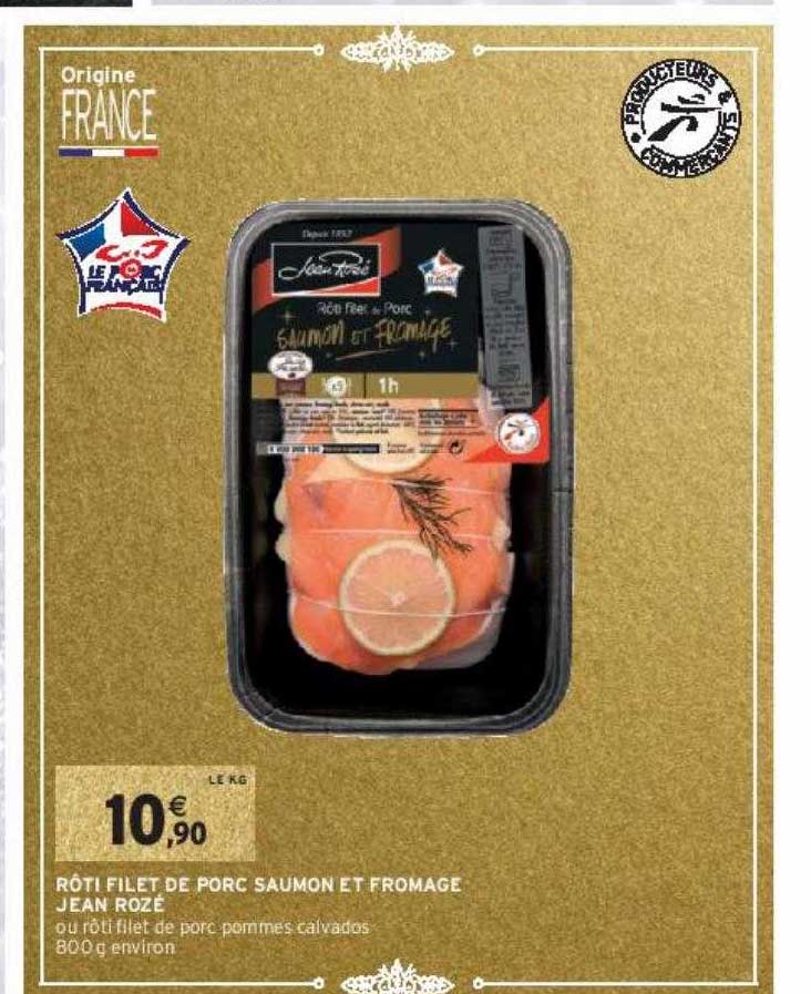 rôti filet de porc saumon et fromage jean rozé