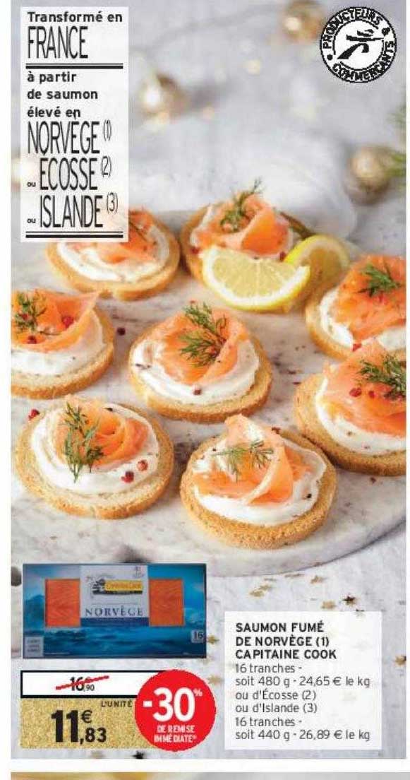 saumon fumé de norvège capitaine cook