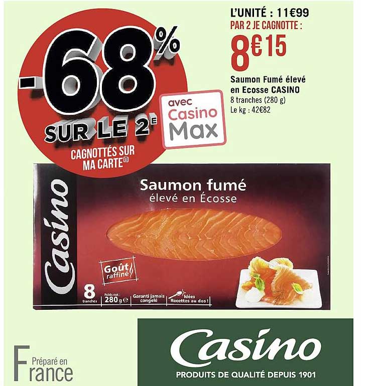 Saumon Fumé élevé En écosse Casino