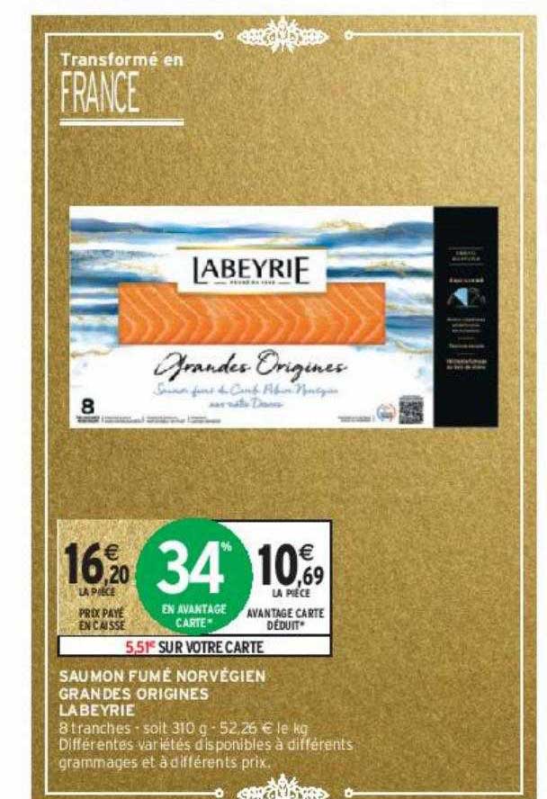 saumon fumé norvégien grandes origines labeyrie