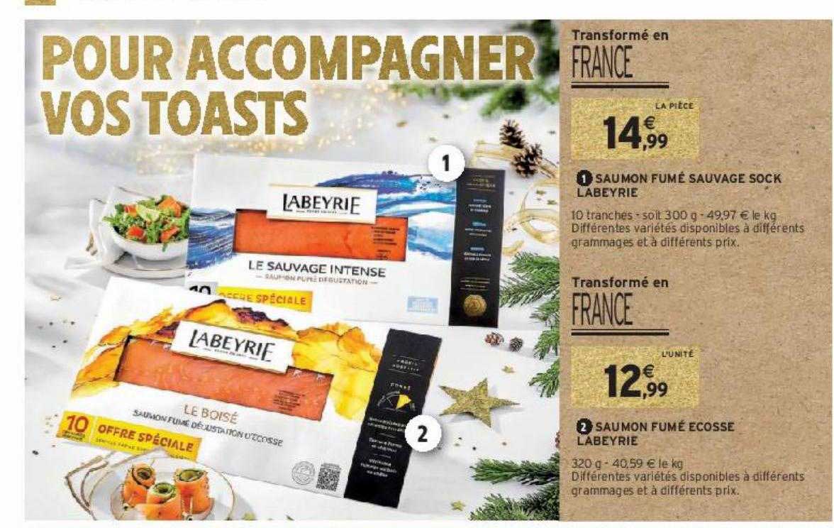 saumon fumé sauvage sock labeyrie, saumon fumé écosse labeyrie