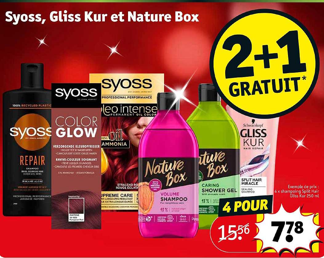syoss, gliss kur et nature box