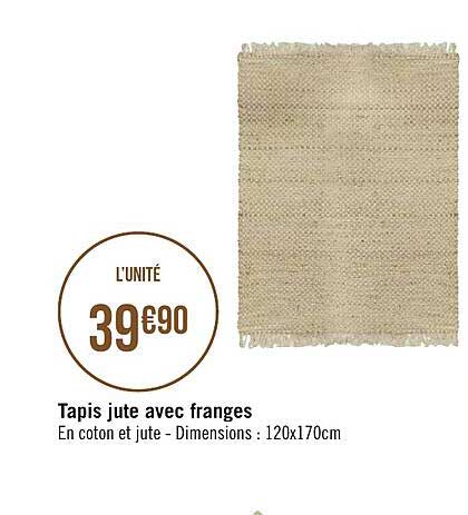 Tapis Jute Avec Franges