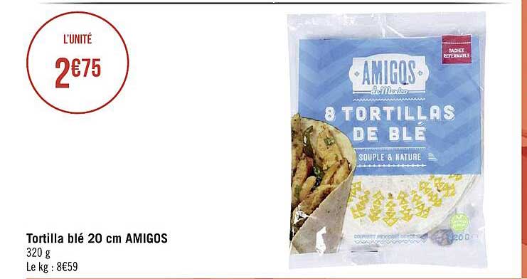 Tortilla Blé 20 Cm Amigos