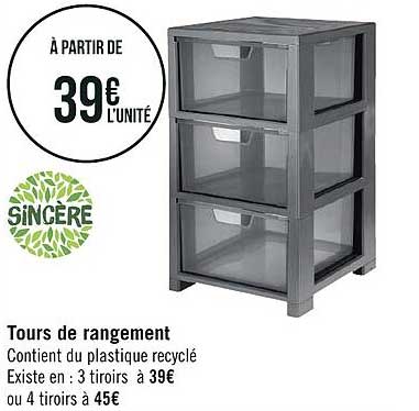tours de rangement sincère