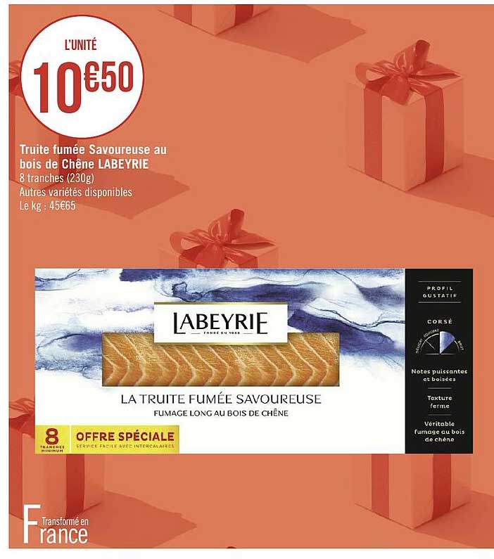 truite fumée savoureuse au bois de chêne labeyrie