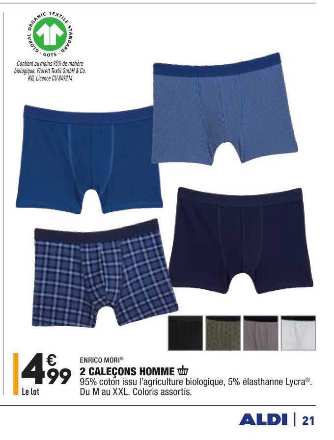 2 caleçons homme enrico mori