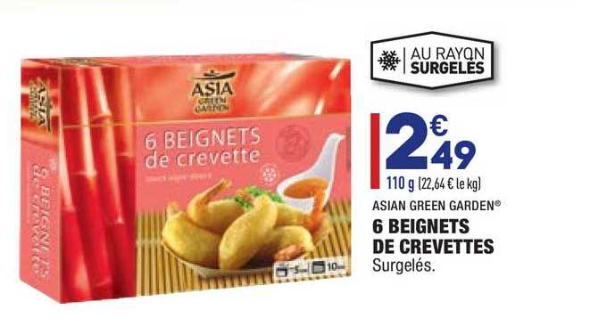 6 beignets de crevettes asia green garden