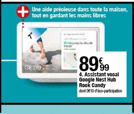 assistant vocal google nest hub rock candy