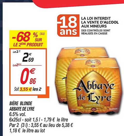 bière blonde abbaye de lyre