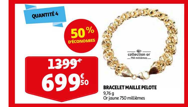 bracelet maille pelote