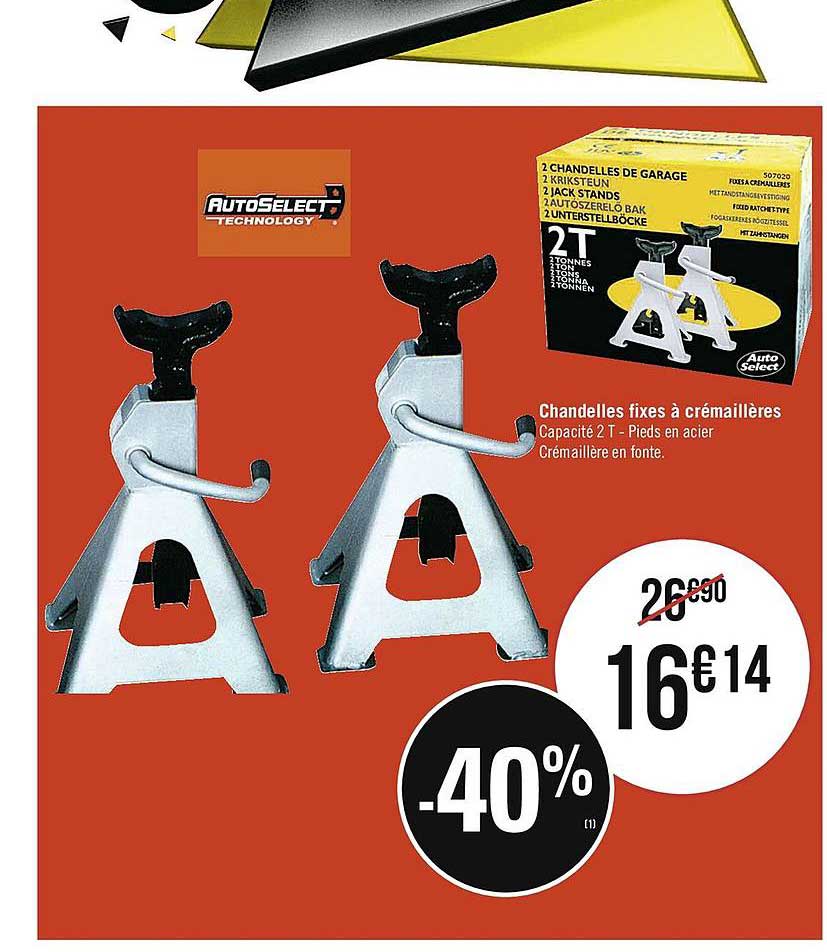 chandelles fixes à crémaillères