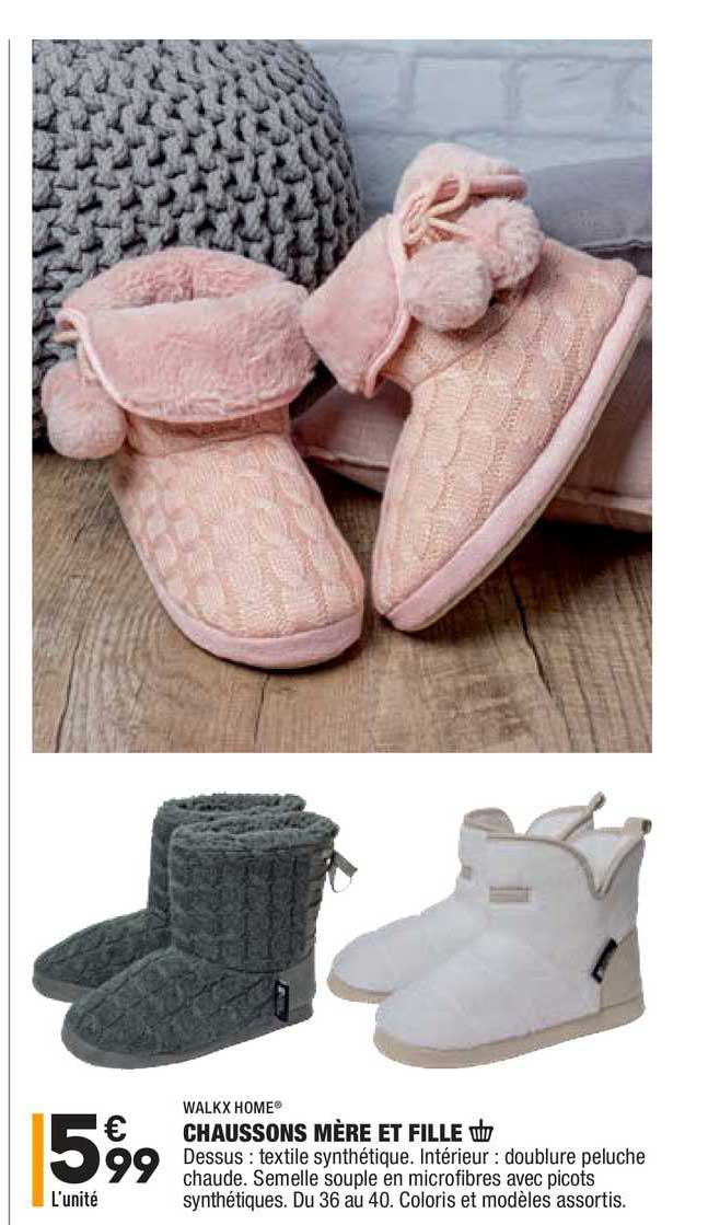 Chaussons Mère Et Fille Walkx Home