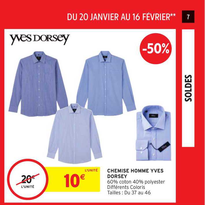 chemise homme yves dorsey
