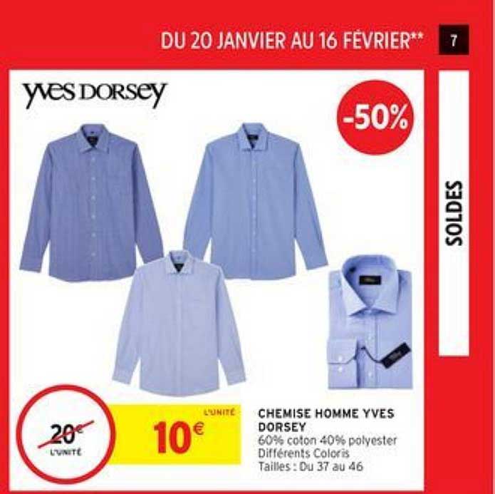 chemise homme yves dorsey