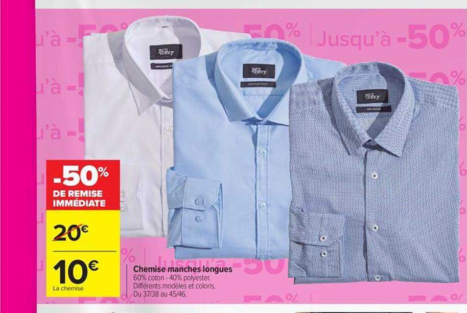 chemise manches longues